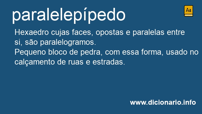Significado de paraleleppedos