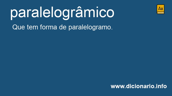 Significado de paralelogrmico