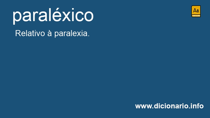 Significado de paralxico