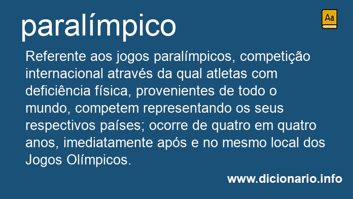 Significado de paralmpico
