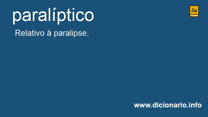 Significado de paralptico