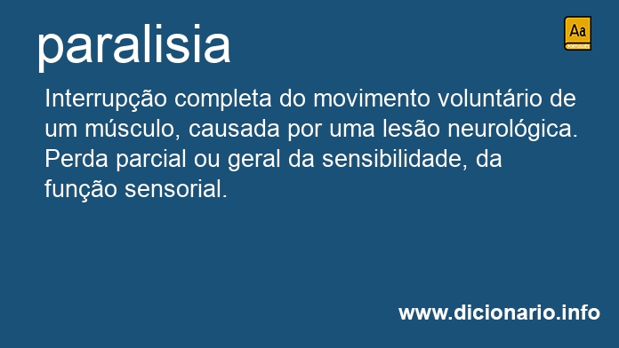 Significado de paralisia