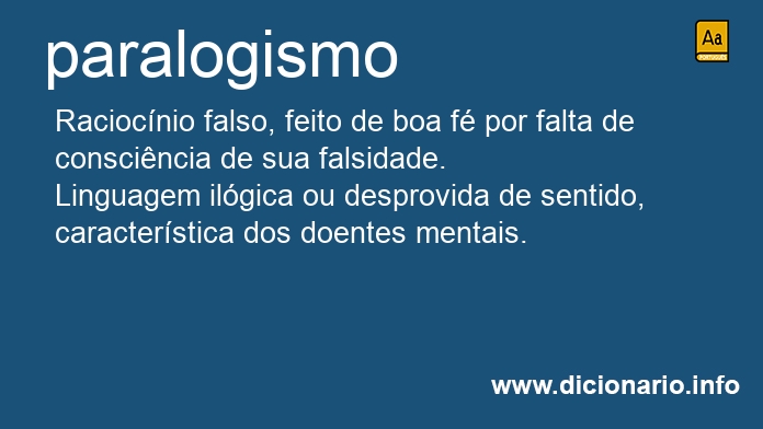 Significado de paralogismo