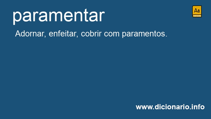 Significado de paramentamos