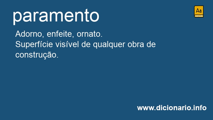 Significado de paramentos