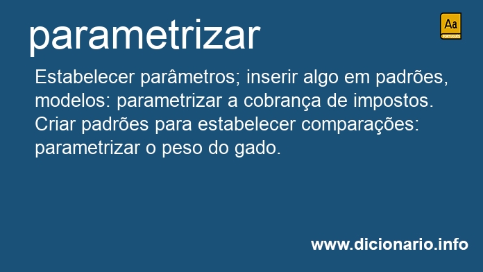 Significado de parametrizar