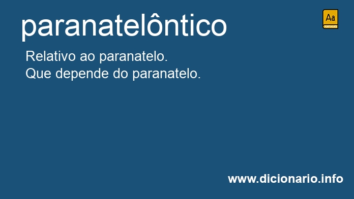 Significado de paranatelntico