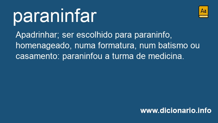 Significado de paraninfarei