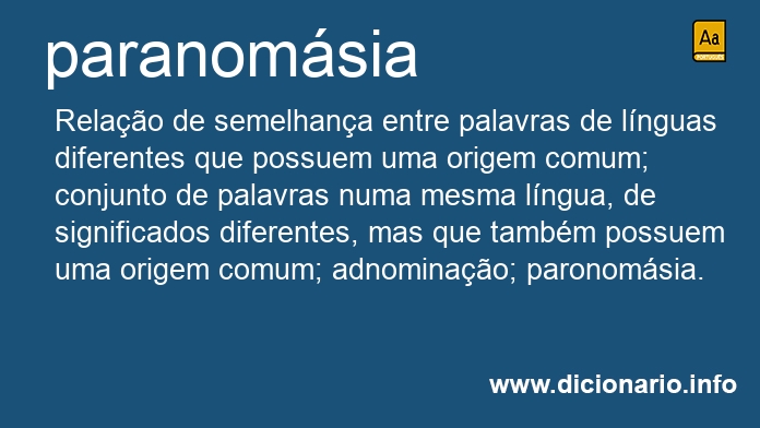 Significado de paranomsia