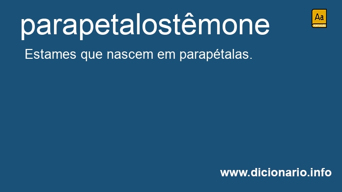 Significado de parapetalostmone
