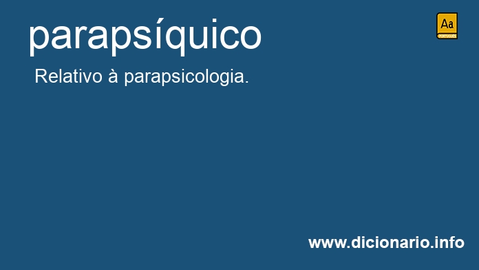 Significado de parapsquico