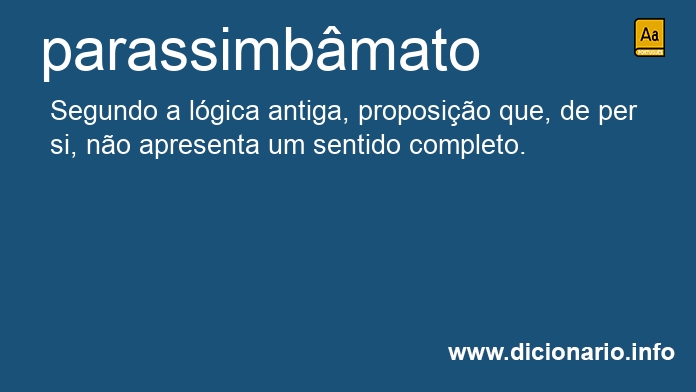 Significado de parassimbmato