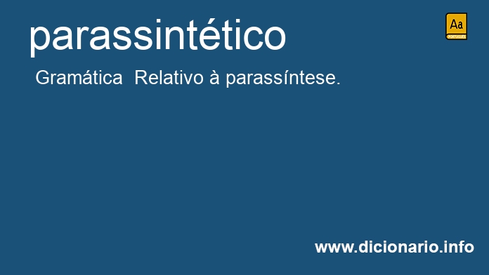 Significado de parassinttica