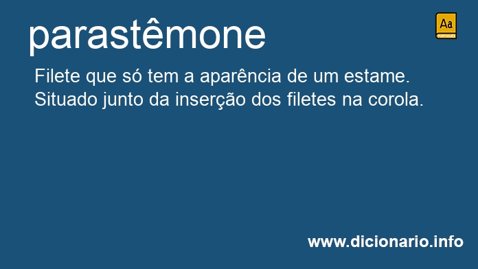 Significado de parastmone