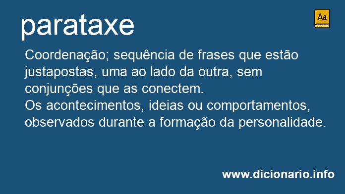 Significado de parataxe