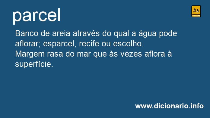 Significado de parcel