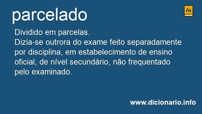Significado de parcelada