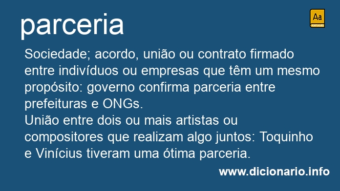 Significado de parceria