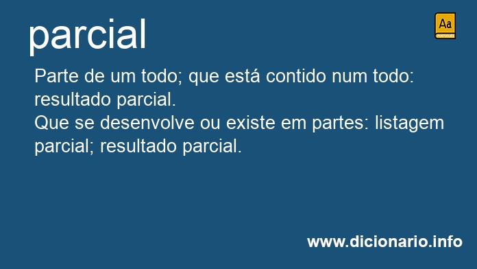 Significado de parcial