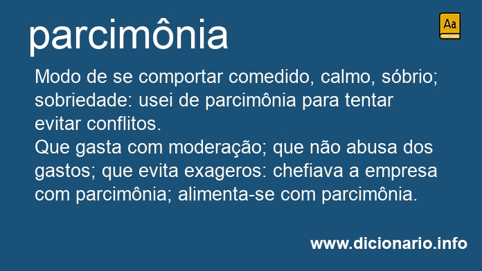 Significado de parcimnia