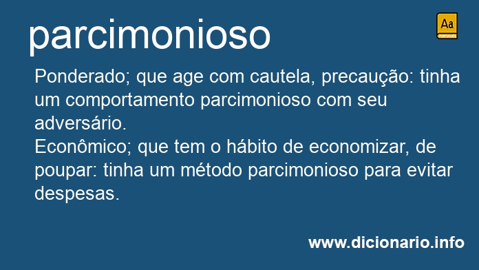 Significado de parcimoniosos