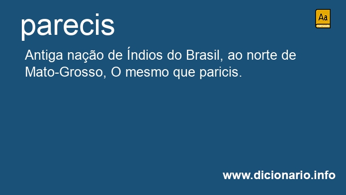 Significado de parecis