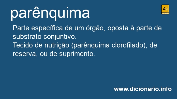 Significado de parnquima