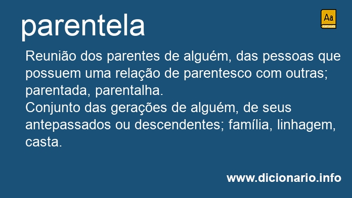 Significado de parentela