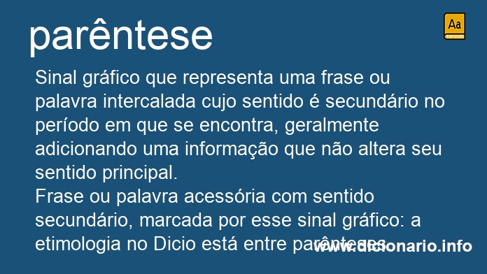 Significado de parntese
