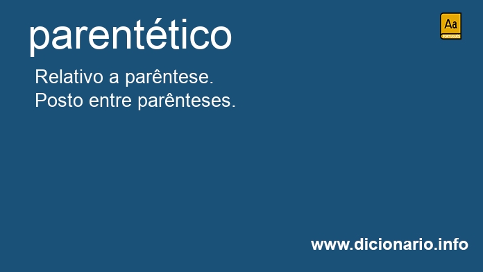 Significado de parenttica