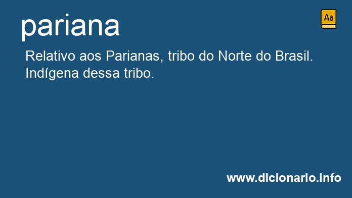 Significado de pariana