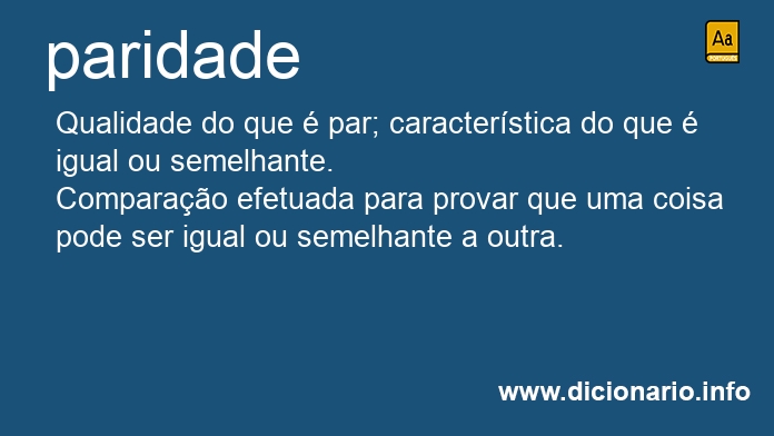 Significado de paridade