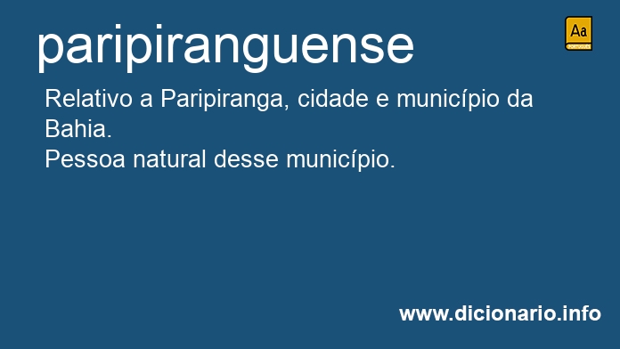 Significado de paripiranguense