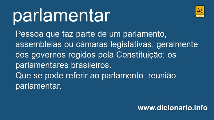Significado de parlamentar