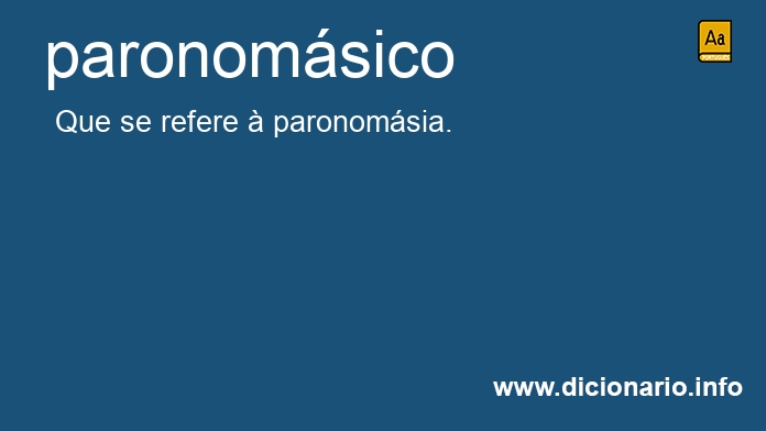 Significado de paronomsico