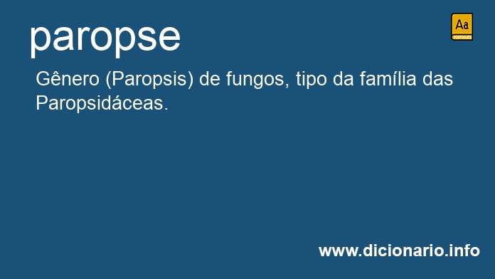 Significado de paropse