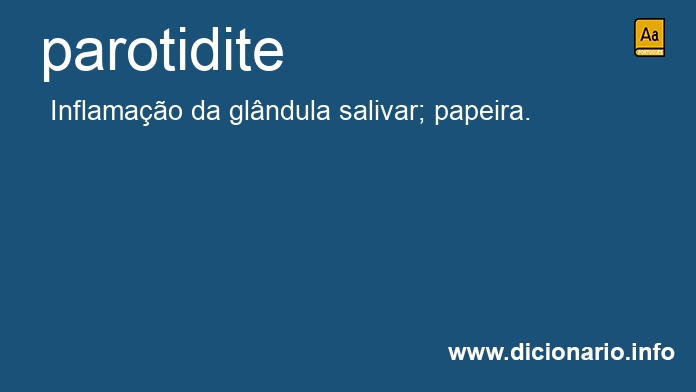 Significado de parotidite