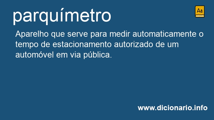 Significado de parqumetro