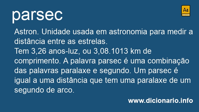 Significado de parsec