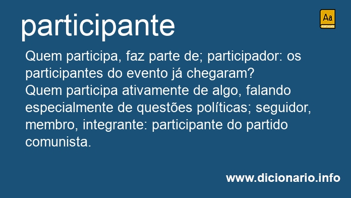 Significado de participante