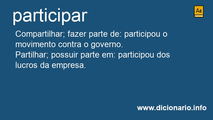 Significado de participaram