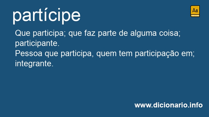 Significado de partcipe