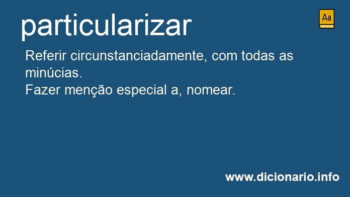 Significado de particularizars