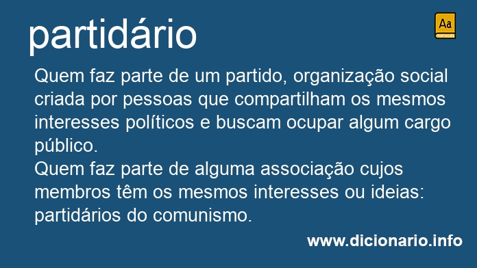 Significado de partidrio