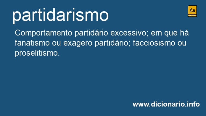 Significado de partidarismo