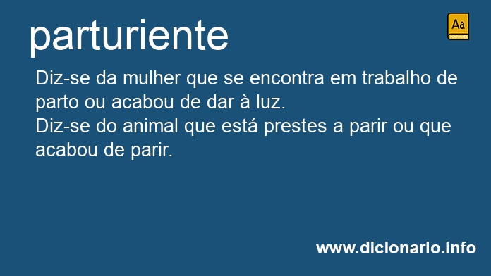 Significado de parturiente