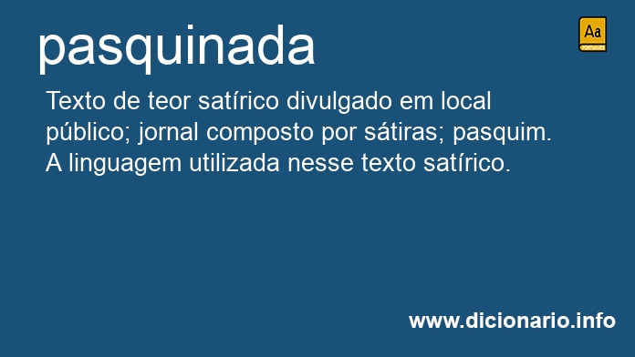 Significado de pasquinada