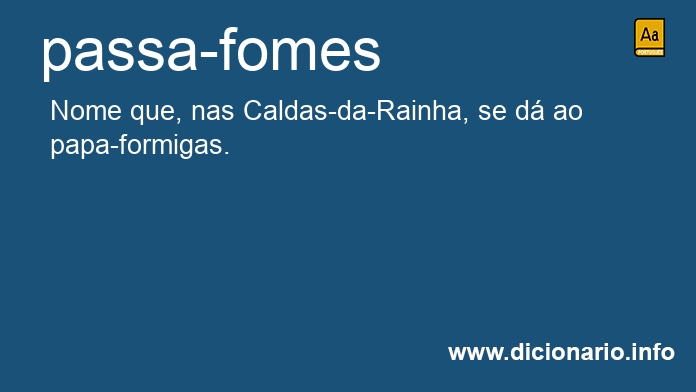 Significado de passa-fomes