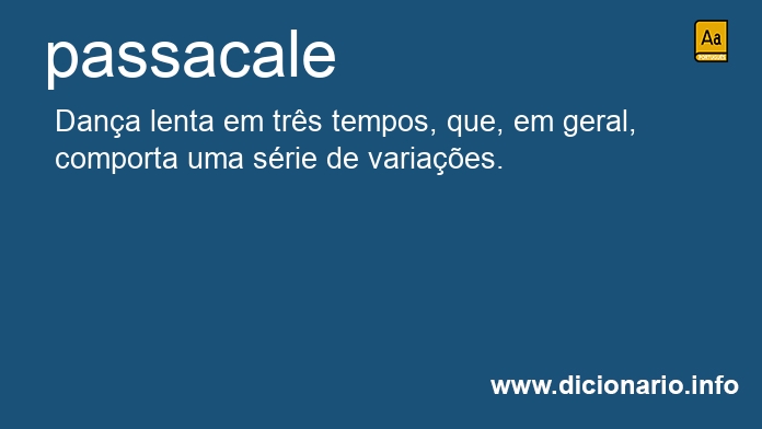 Significado de passacale