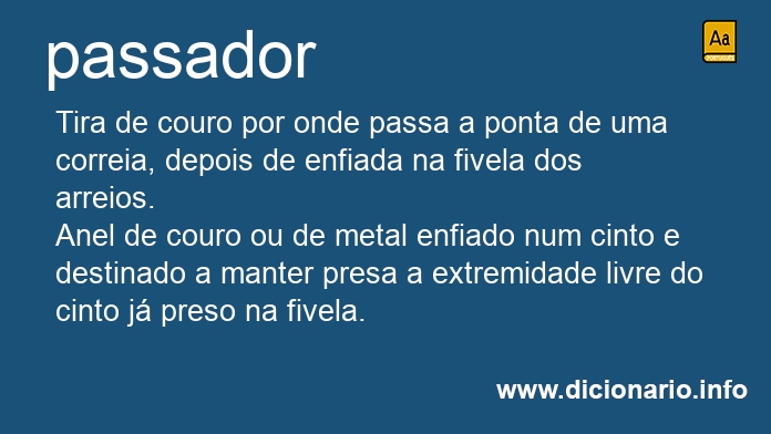 Significado de passador